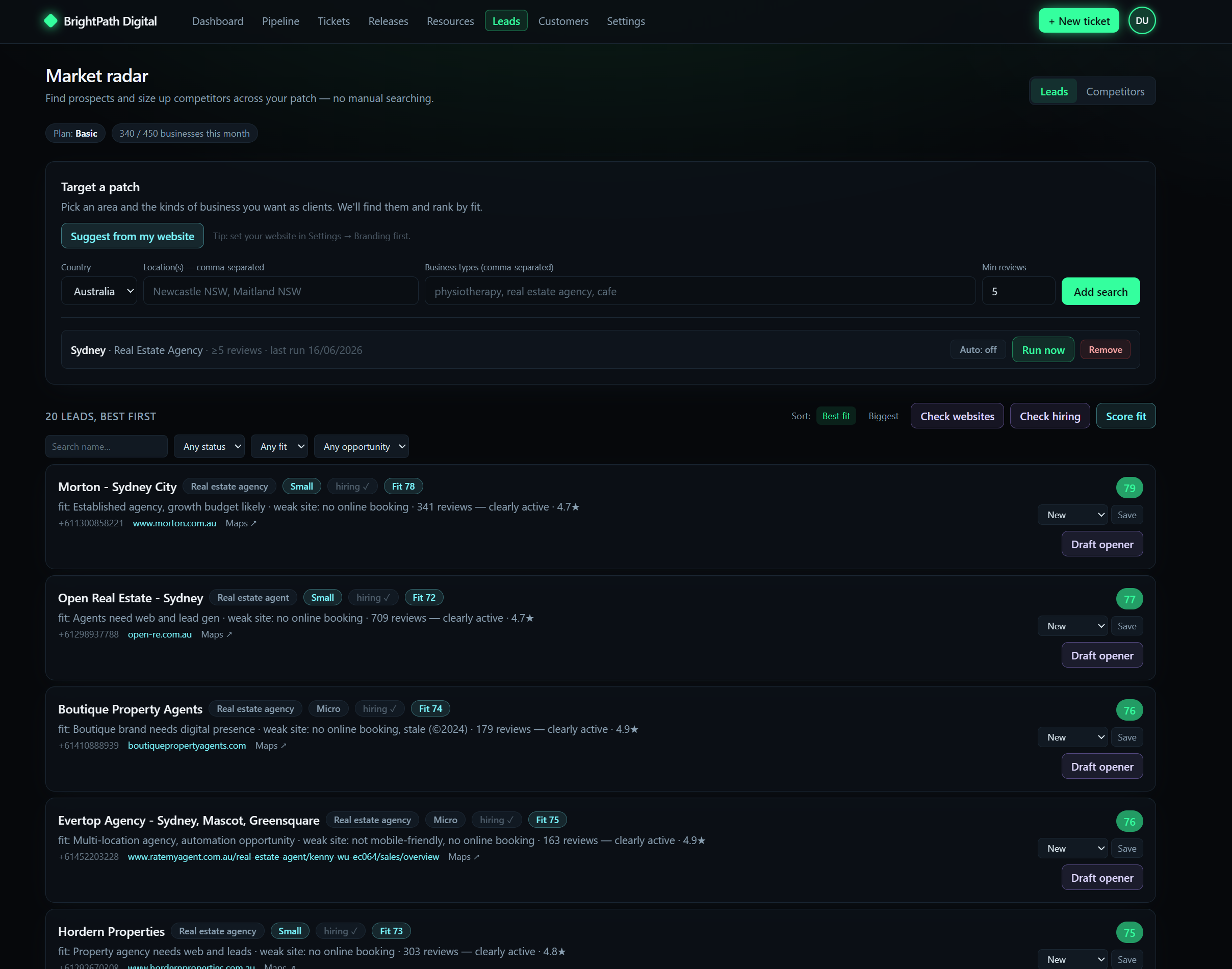 AI lead finder